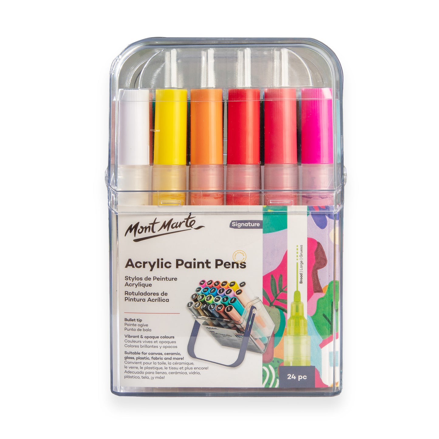Acrylic Paint Pens Broad Tip in case 24pc image 0