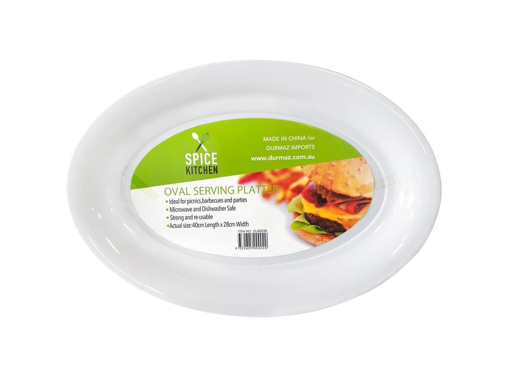 Small Plastic Oval Serving Tray image 0
