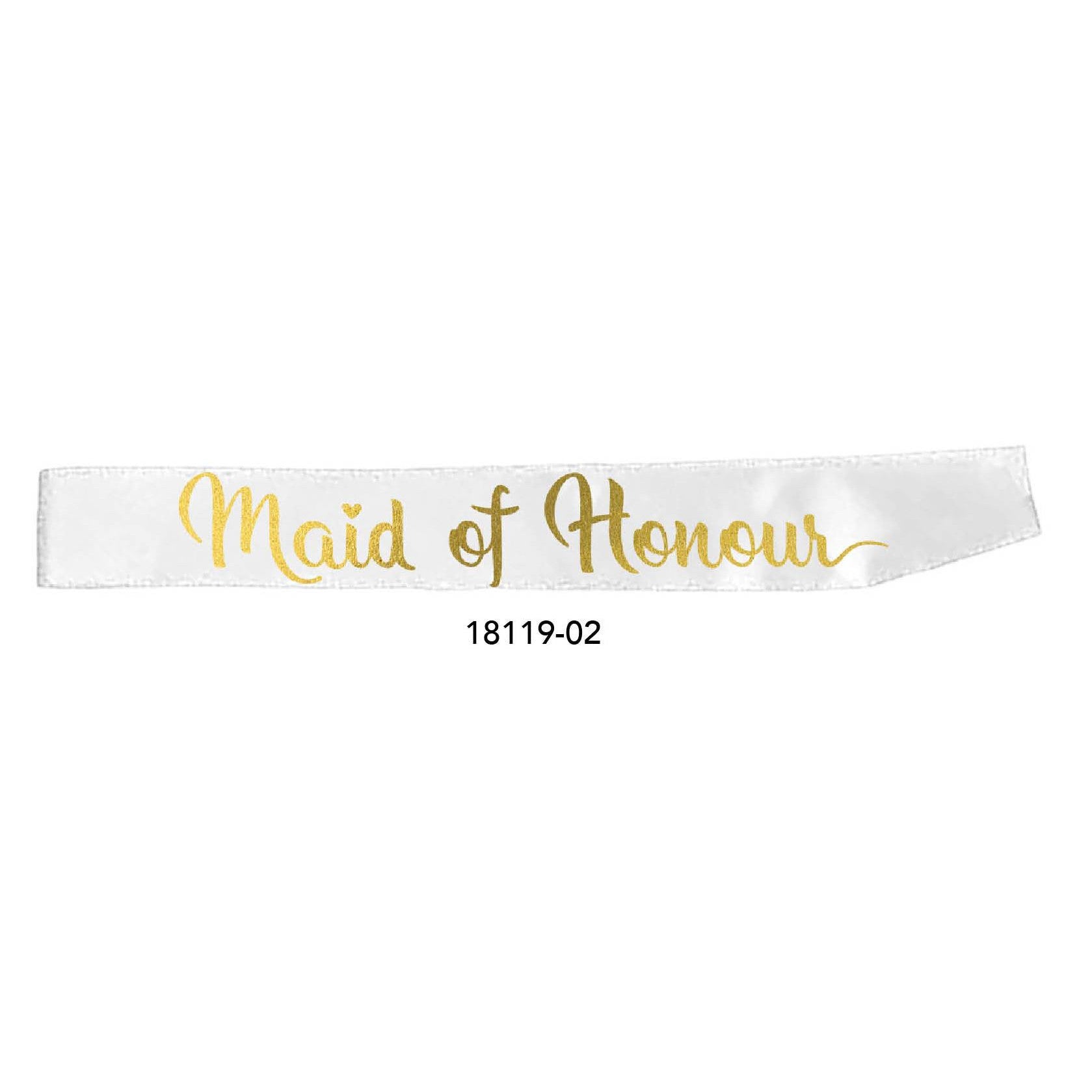 Party Sash (Maid of honour-White) image 0