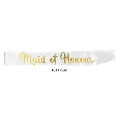 Party Sash (Maid of honour-White) image 0