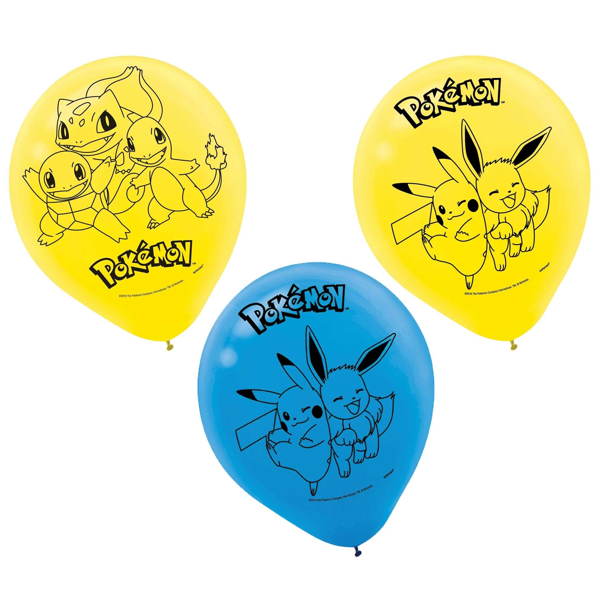 6 PokÃ©mon Classic 12in/30cm Latex Balloons image 0
