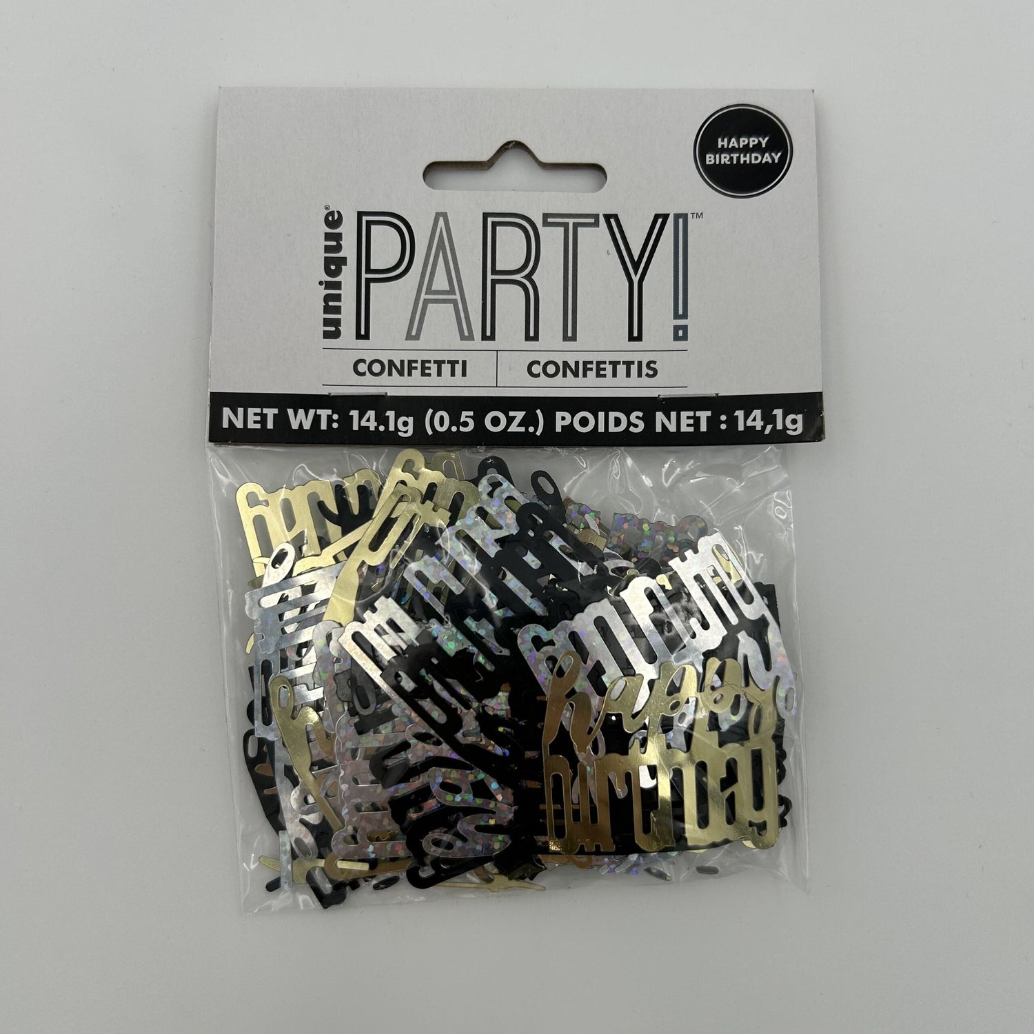 Black Happy Birthday Table Confetti 14g image 0