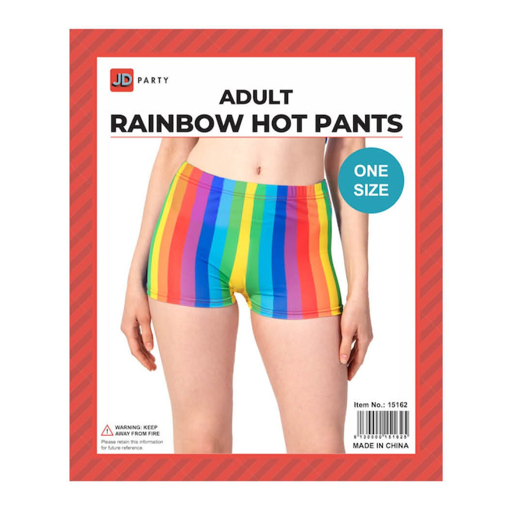 Adult Rainbow Stripe Shorts image 0