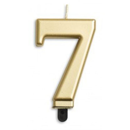CANDLE NUMERAL JUMBO GOLD #7 image 0