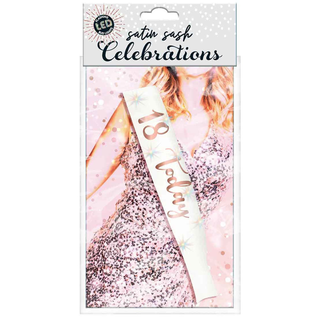 18TH BIRTHDAY FLASHING SASH image 0