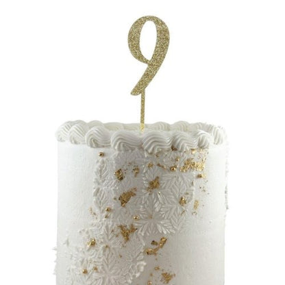 CAKE TOPPER GLITTER GOLD #9 image 0
