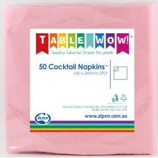 Light Pink Cocktail Napkins 2ply - 50pk image 0