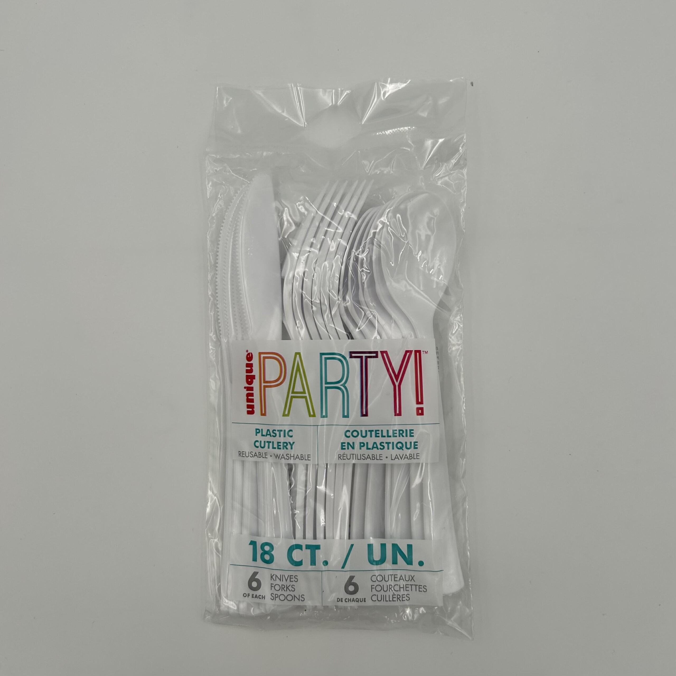 White Plastic Assorted Cutlery Pack 18 image 0