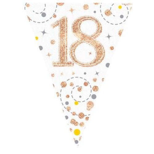Sparkling Fizz Rose Gold Bunting 3.9m #18 image 0