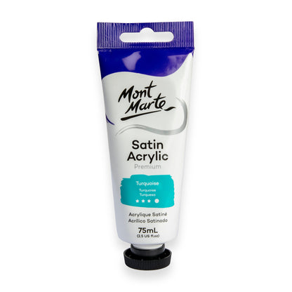 Satin Acrylic 75ml - Turquoise image 0