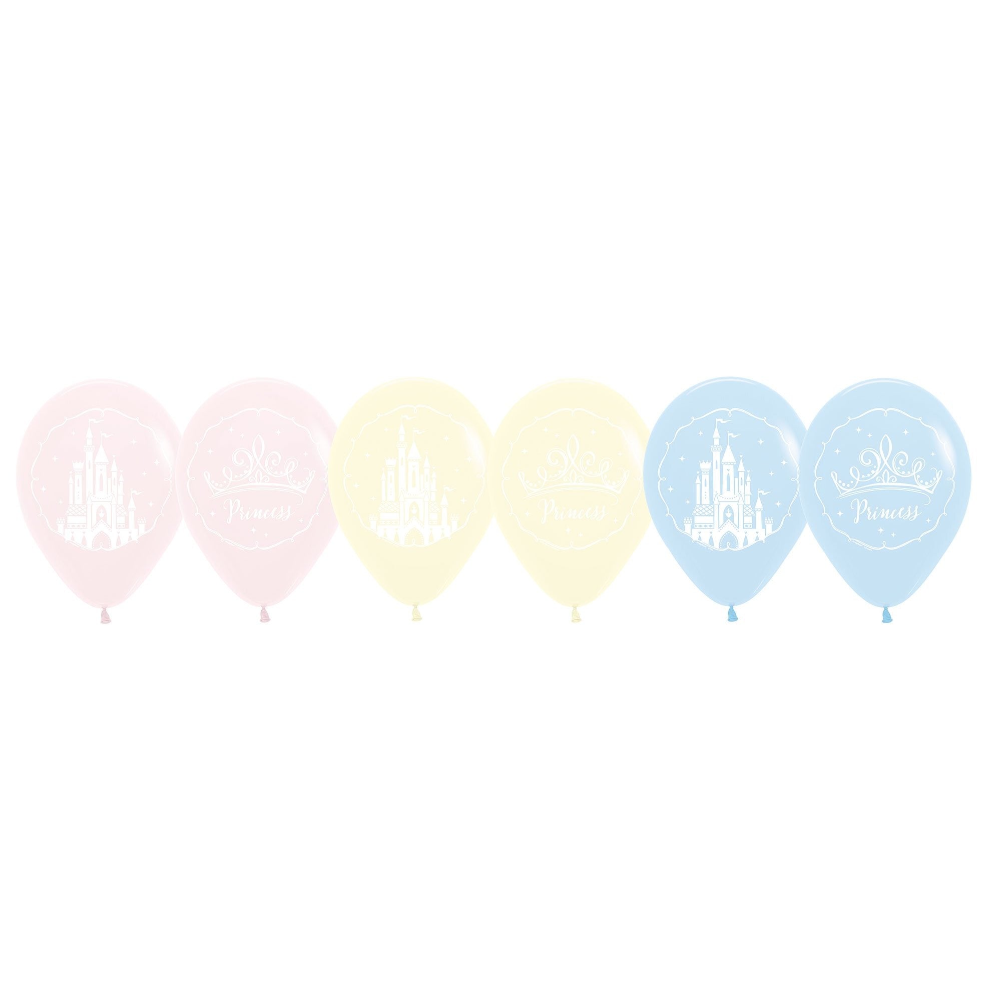 6 Disney Princess Once Upon A Time 30cm Latex Balloons image 0