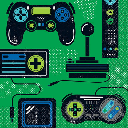 16 GAMER BIRTHDAY LUNCHEON NAPKINS image 0