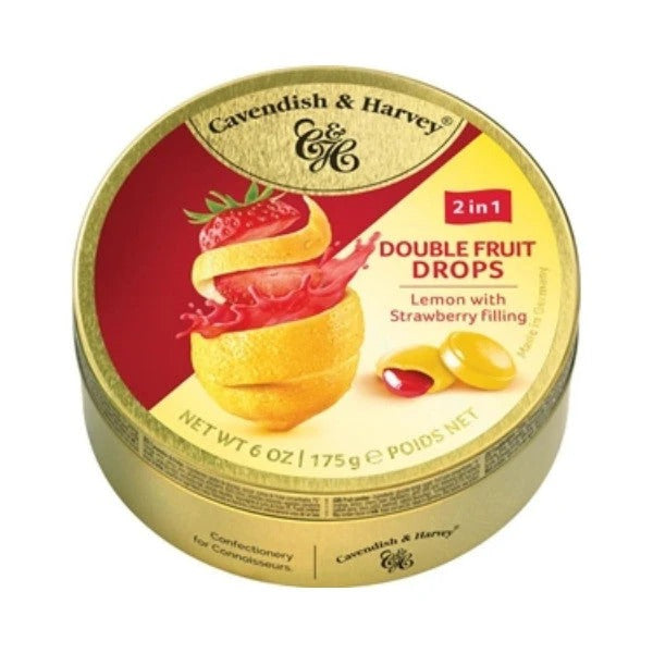 Cavendish & Harvey Lemon with Strawberry Filling Drops 175g image 0