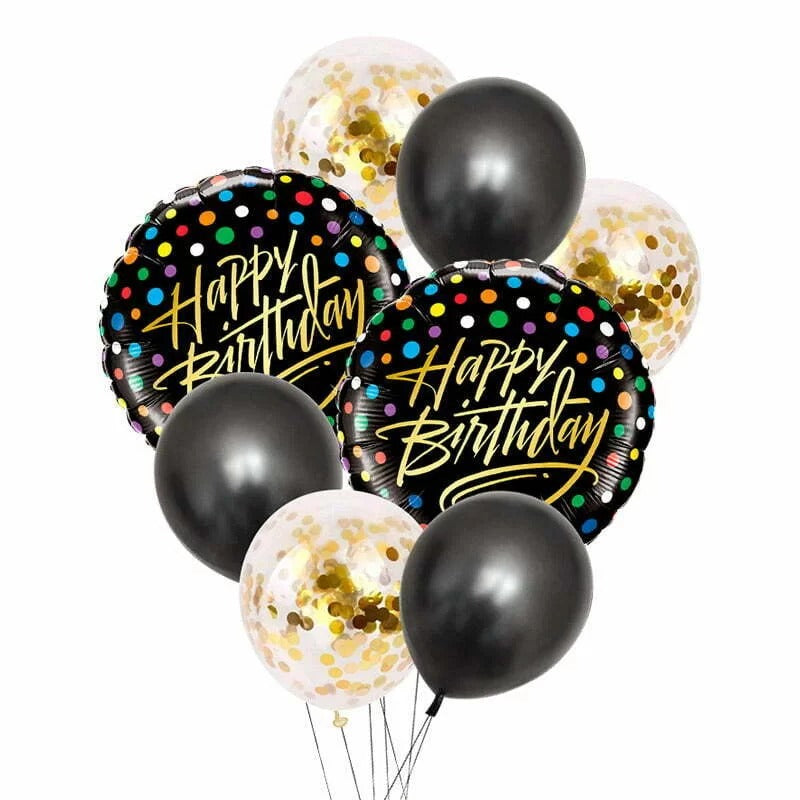 8pc Happy Birthday Balloon Set image 0