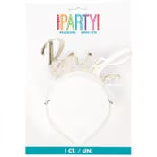 GOLD FOIL BRIDE HEADBAND WITH TULLE image 0
