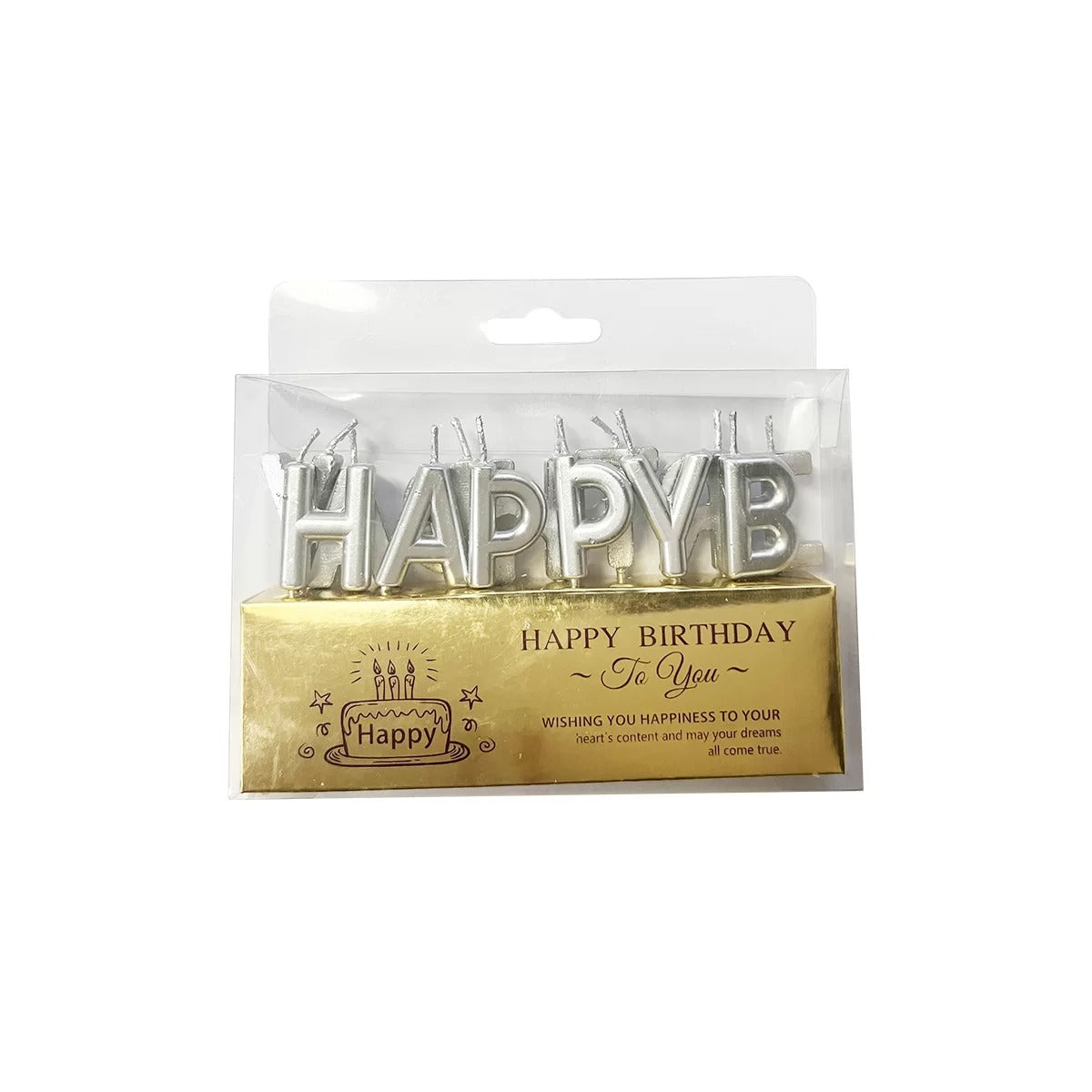 Happy Birthday Candle - Silver image 0
