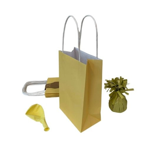 PAPER PARTYBAGS - PASTEL LEMON 5pk image 0