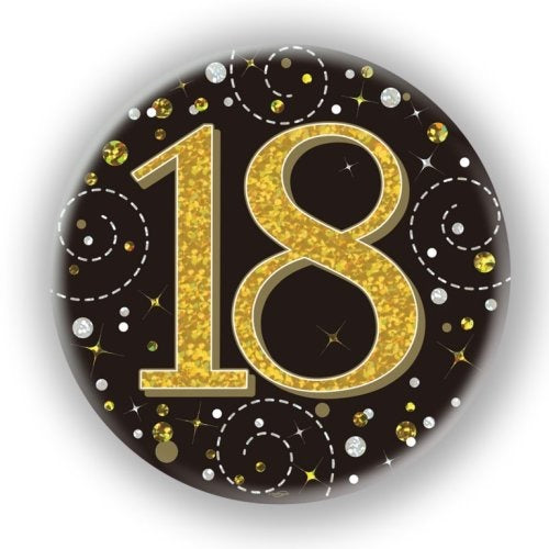 Sparkling Fizz Black & Gold Badge 75mm #18 image 0