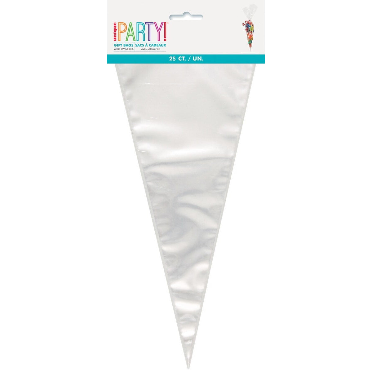 25 CONE CELLO BAGS - CLEAR image 0