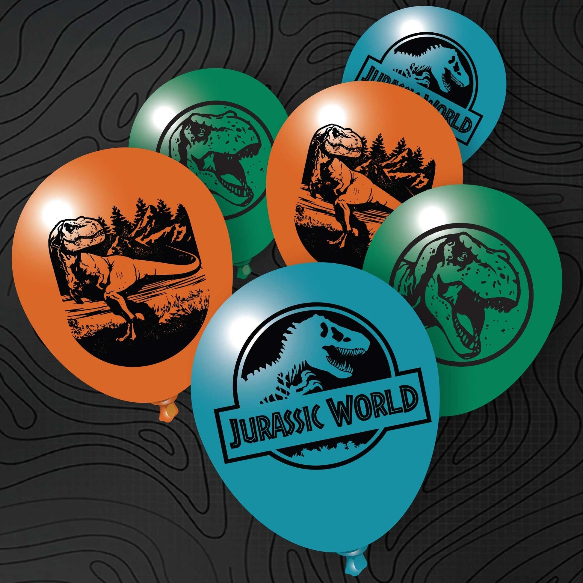 6 Jurassic Into The Wild 12in/30cm Latex Balloons image 0