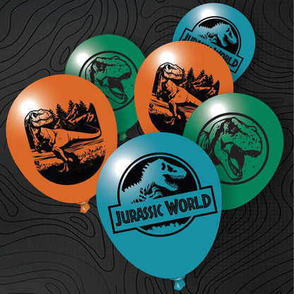 6 Jurassic Into The Wild 12in/30cm Latex Balloons image 0
