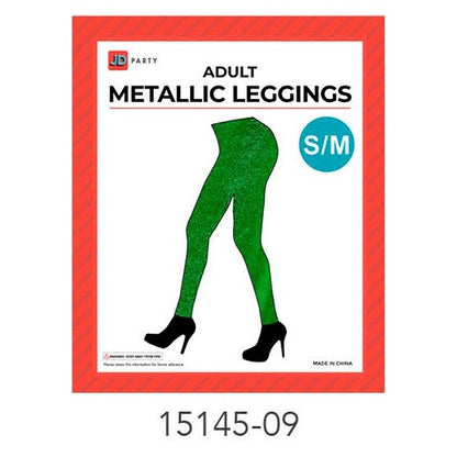 Adult Metallic Leggings (S/M) (Green) image 0