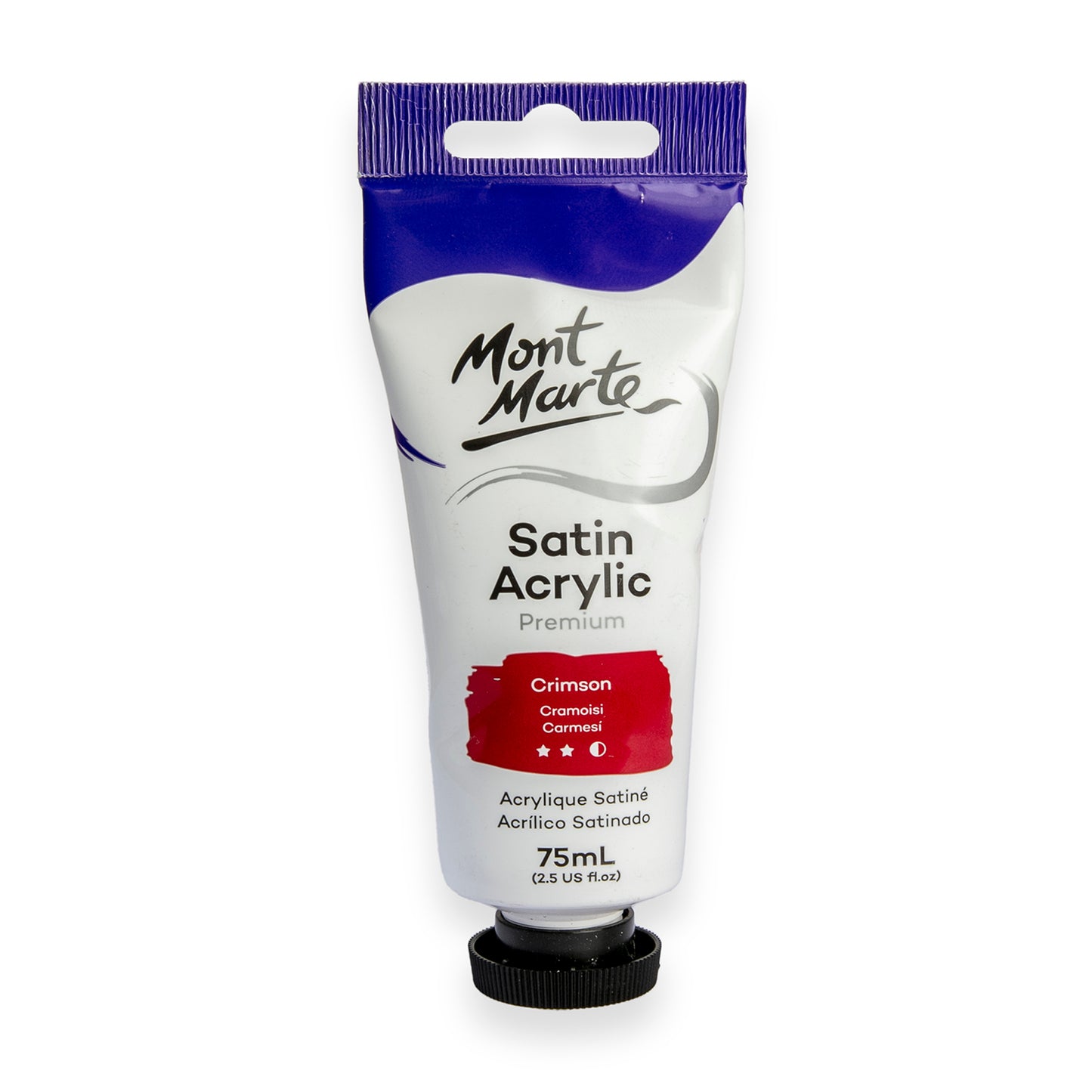 Satin Acrylic 75ml - Crimson image 0