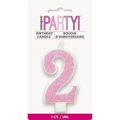 NUMERAL CANDLE 2 - PINK image 0