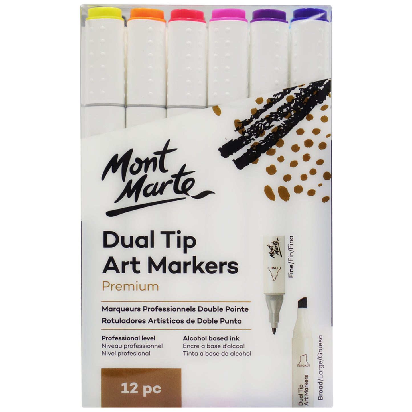 Dual Tip Alcohol Art Markers 12pc image 0