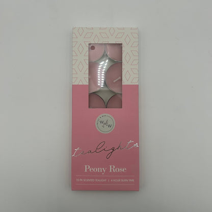 10 PK SCENTED TEALIGHTS/PEONY ROSE image 0