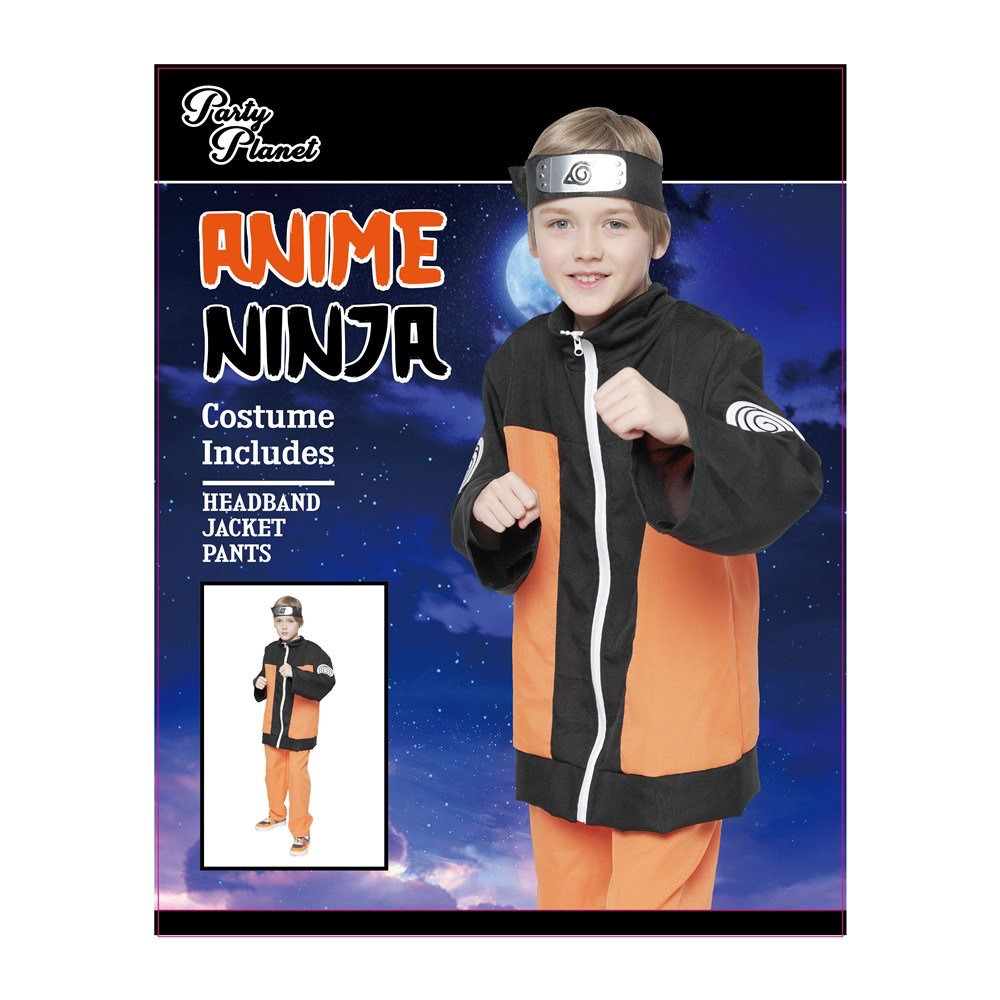 Anime Ninja Kids Costume XXLarge (H: 152cm W: 64cm) image 0