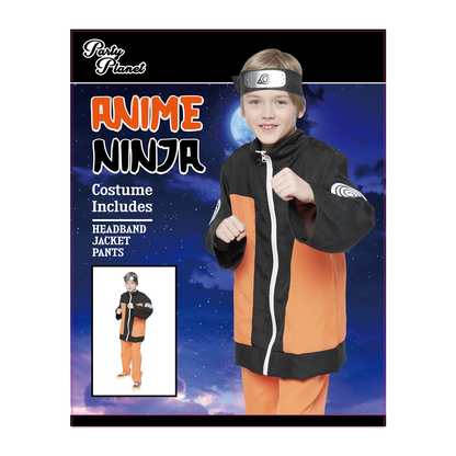 Anime Ninja Kids Costume XXLarge (H: 152cm W: 64cm) image 0