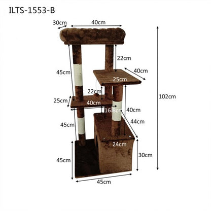 Purrfect Cat Pole Multi Level 45*45*102cm Brown image 0