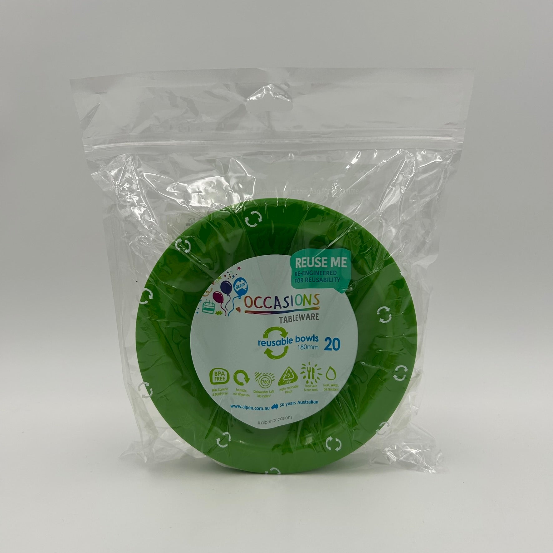 Lime Plastic Bowl Pack 20 image 0
