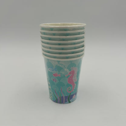 MERMAID 8 x 9oz PAPER CUPS image 0