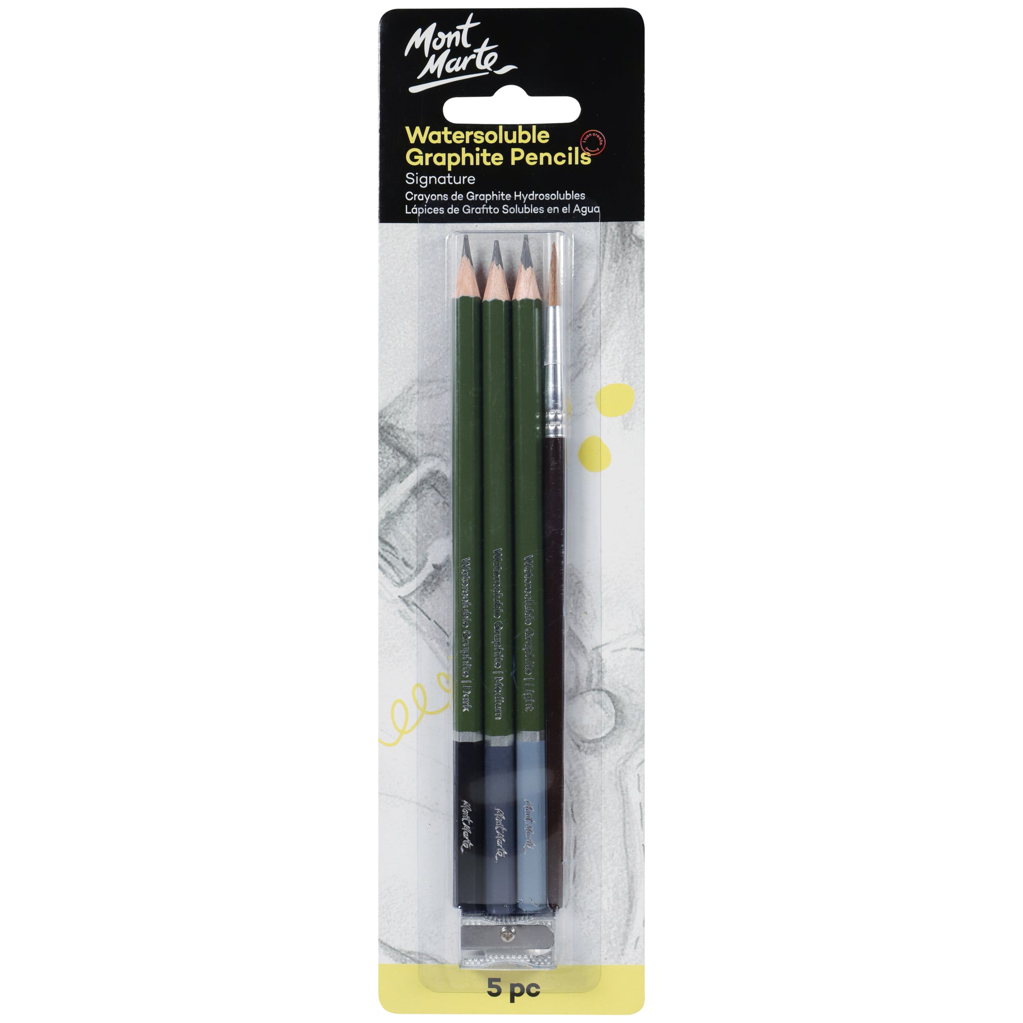 Watersoluble Graphite Pencil Set 5pc image 0