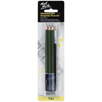 Watersoluble Graphite Pencil Set 5pc image 0