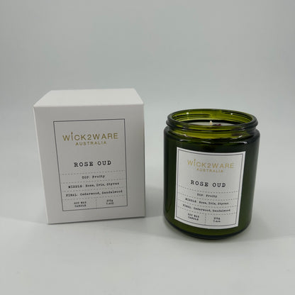Green Soy Candle 210g - Rose Oud