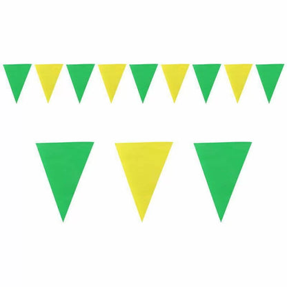 PENNANT BUNTING TRIANGLE FLAG BANNER - Green/Yellow