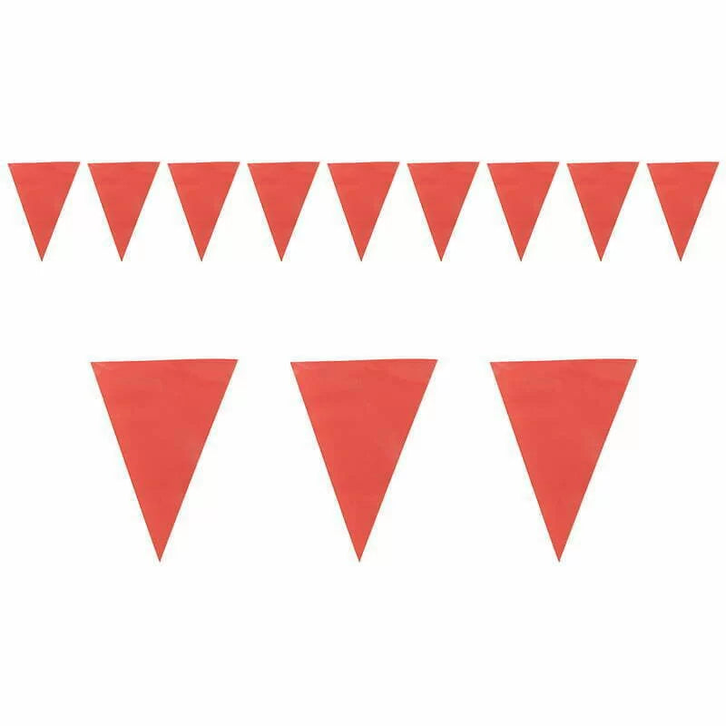 PENNANT BUNTING TRIANGLE FLAG BANNER - red