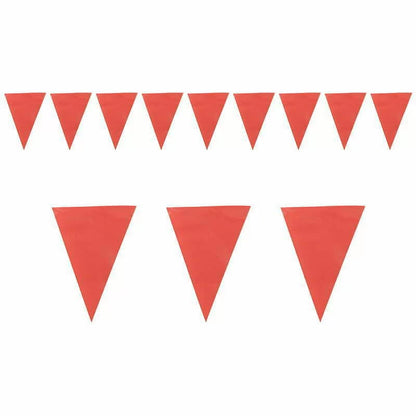 PENNANT BUNTING TRIANGLE FLAG BANNER - red