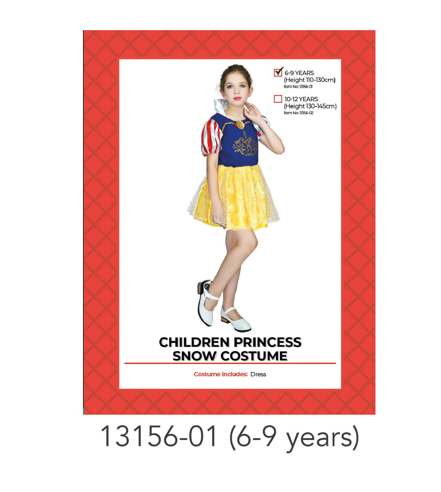 Children Princess Snow Costume (6-9 years)